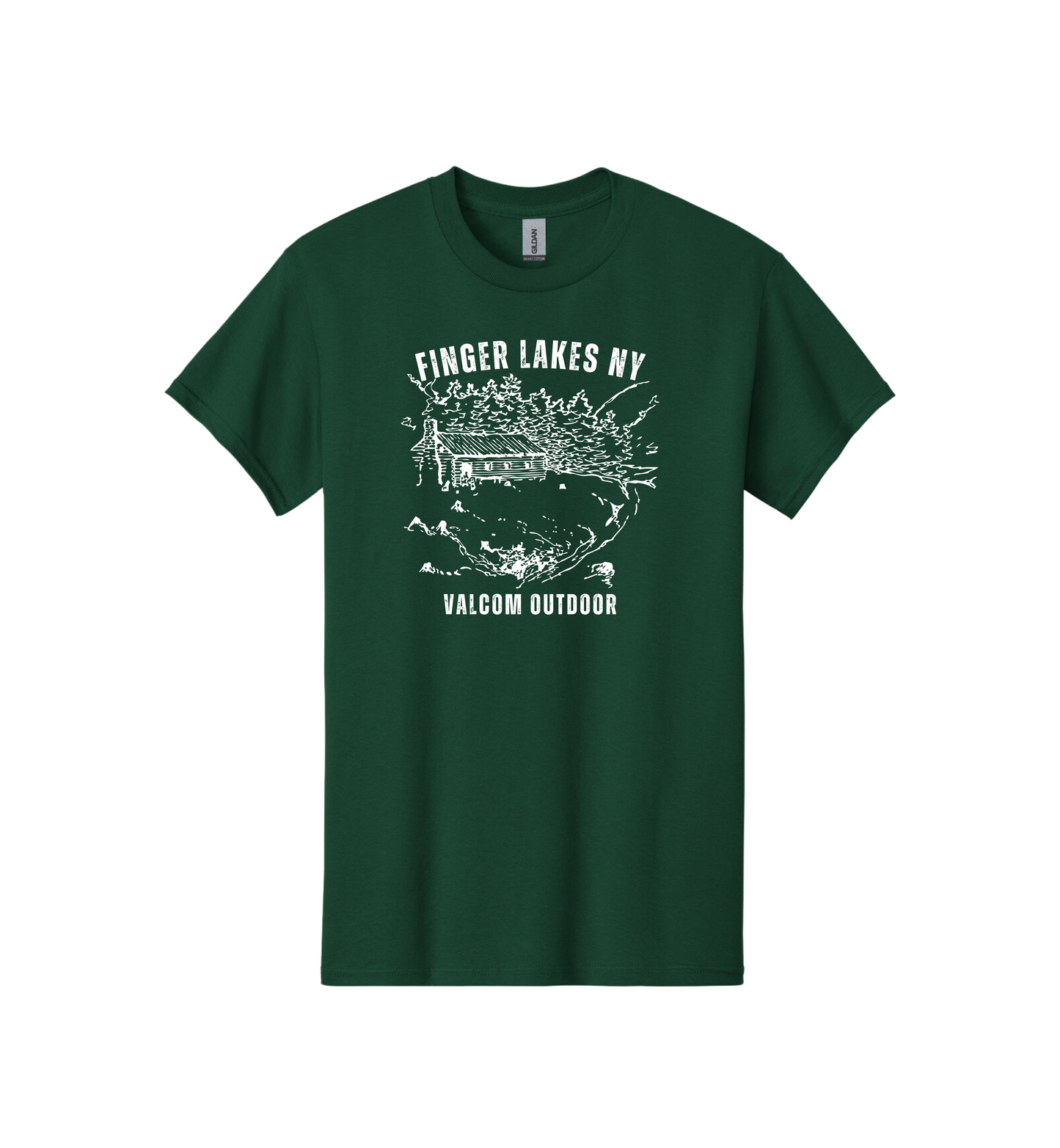 Valcom Outdoor Finger Lakes Cabin Scene Tee
