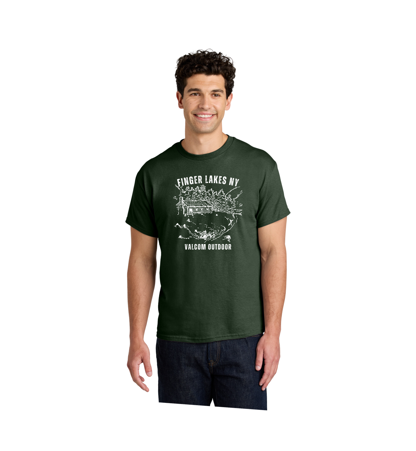 Valcom Outdoor Finger Lakes Cabin Scene Tee