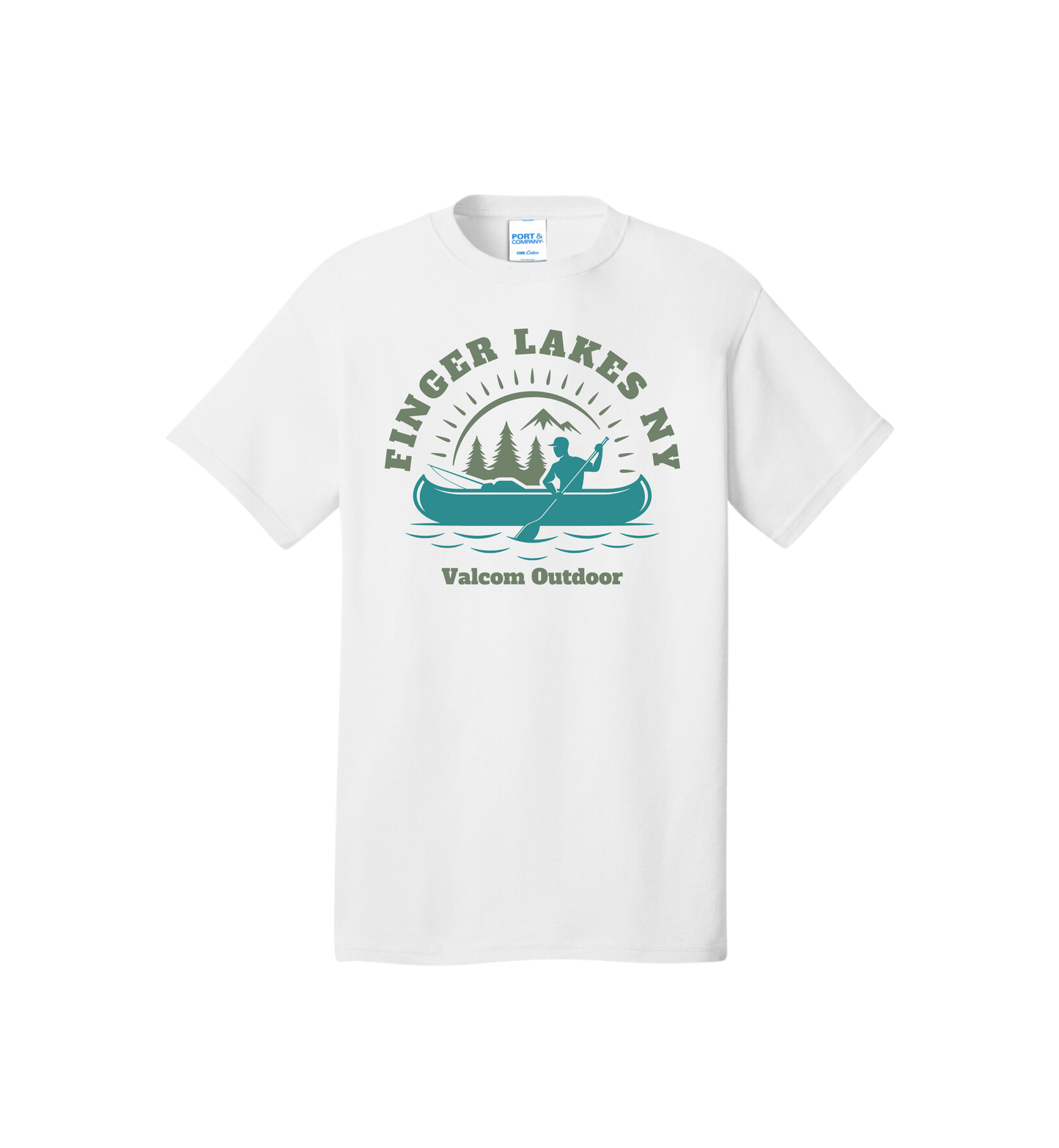 Valcom Outdoor Finger Lakes New York Canoe Tee