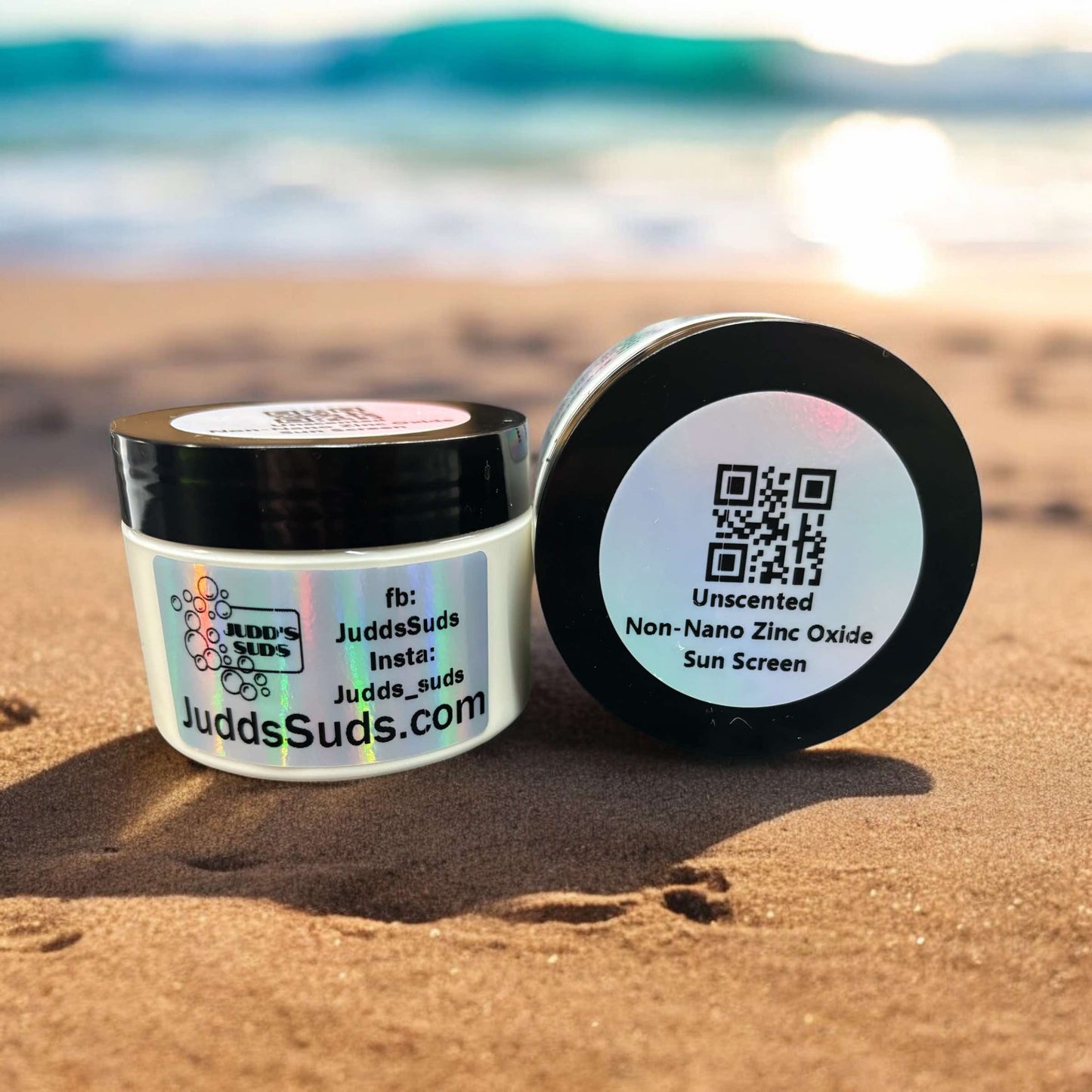 4oz jar of unscented sunscreen, white lotion, unscented