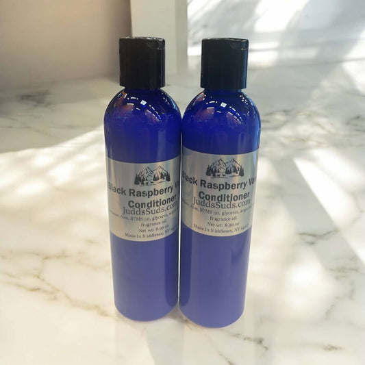 8oz liquid shampoo, scented with black raspberry vanilla fragrance oil