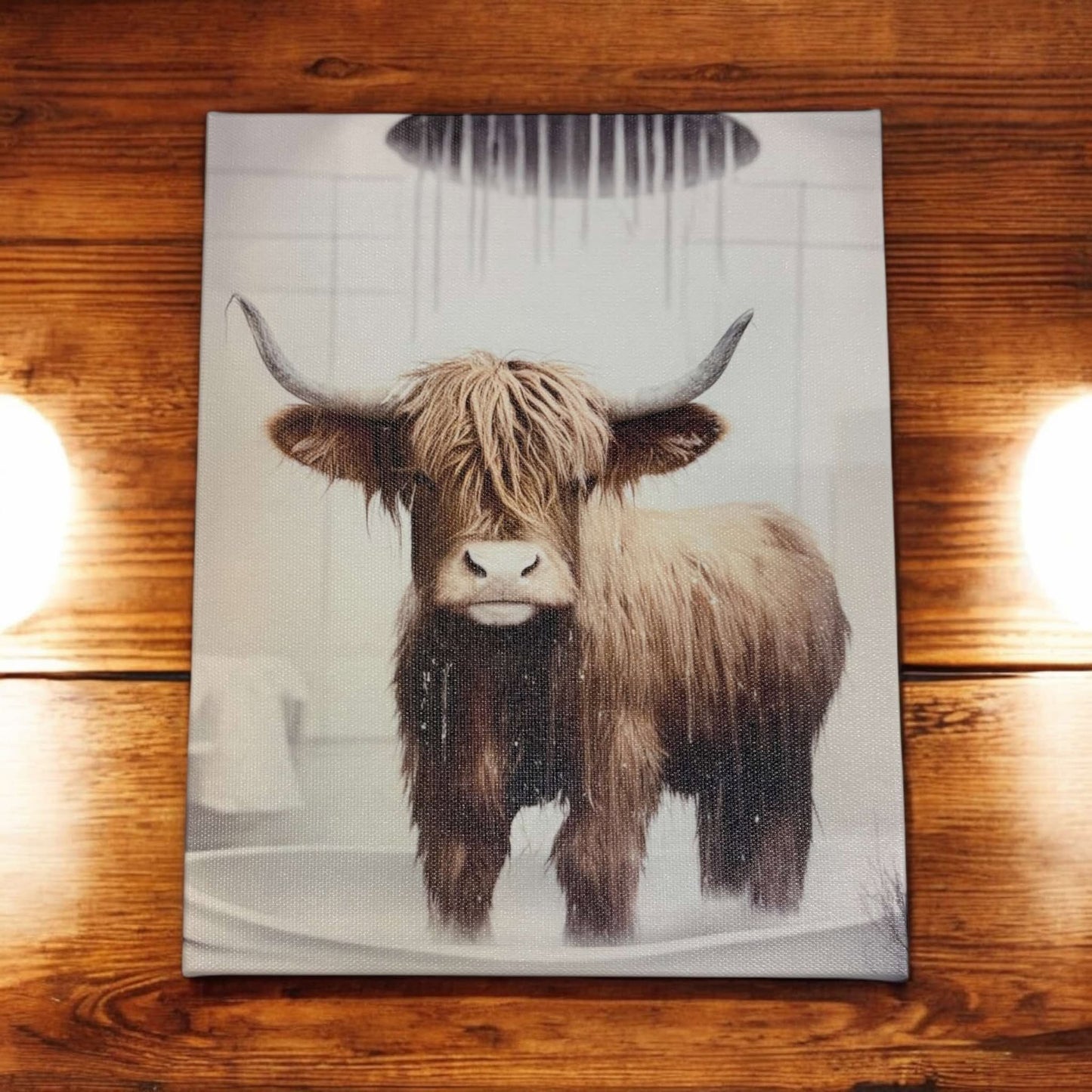 Cow In Shower, Bathroom Decor