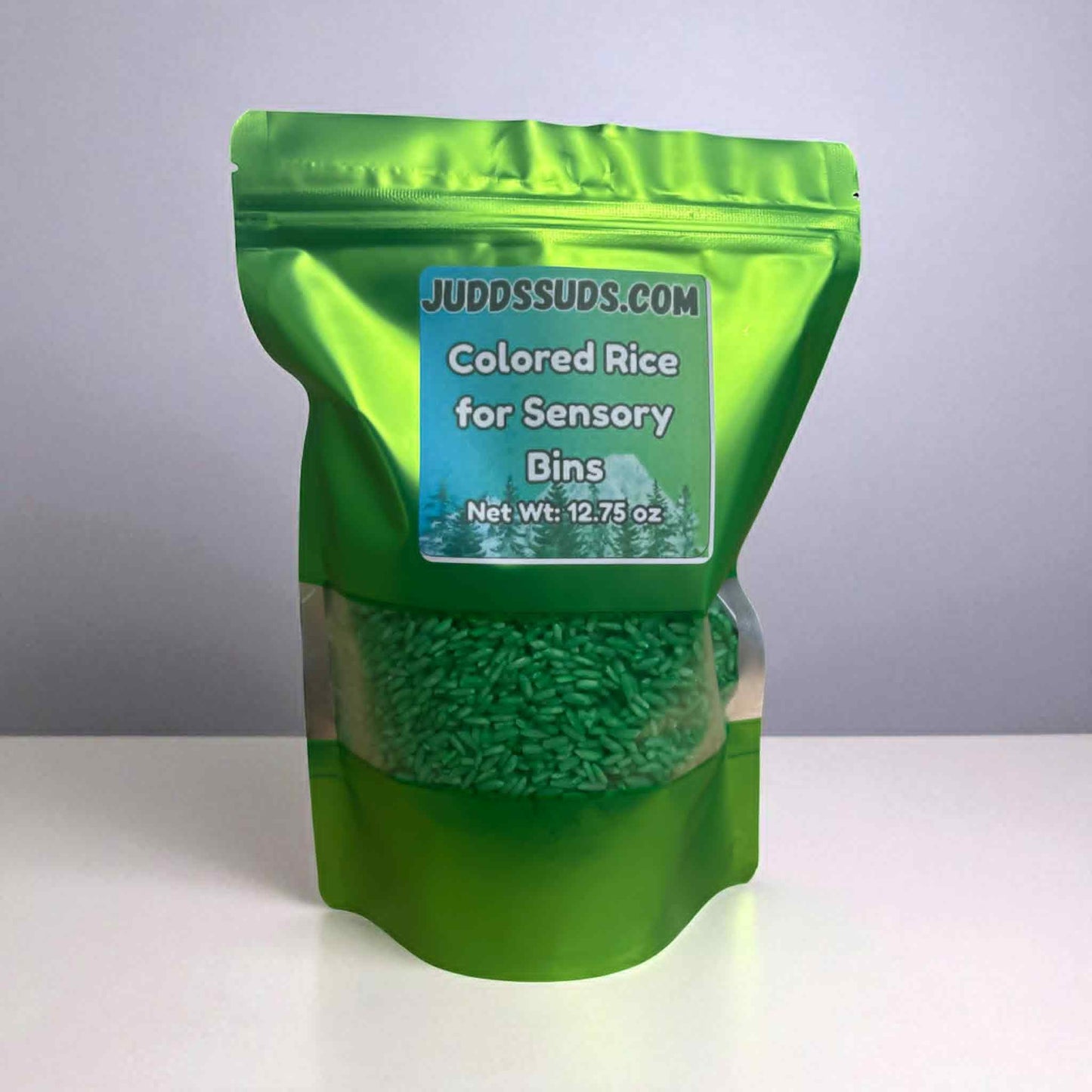 Green, Colored Rice For Sensory Bins