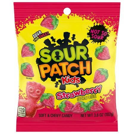 Sour Patch Kids 3.6 Oz Peg Bag Strawberry