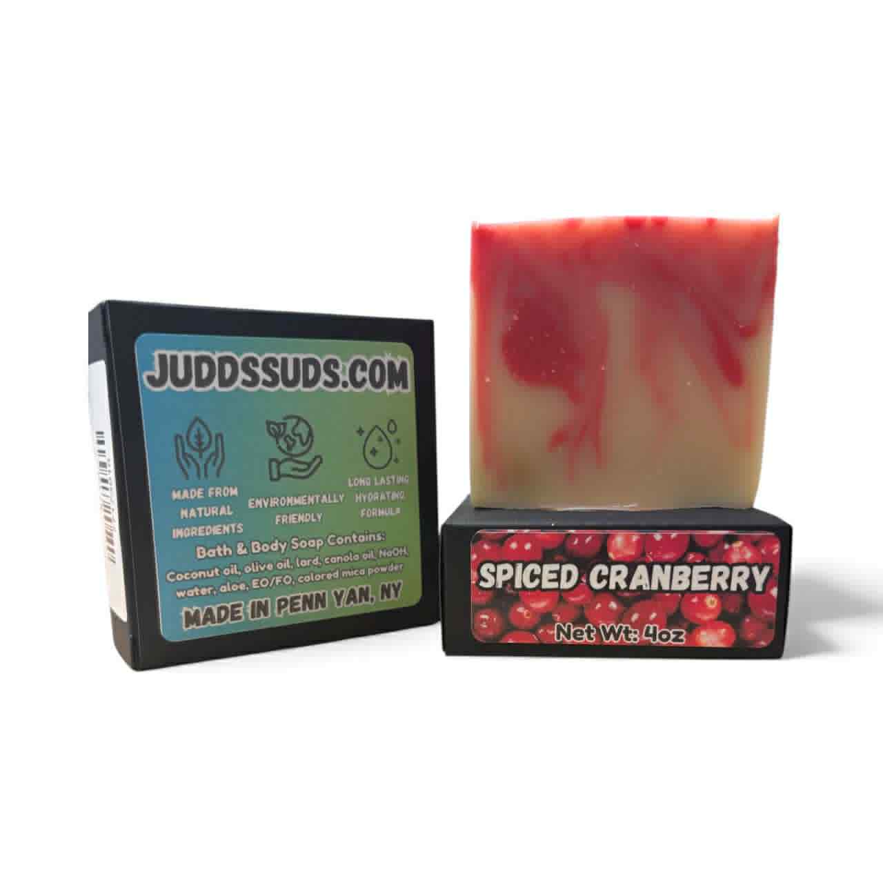 Spiced Cranberry Soap | Handmade Artesian Bar | Cranberry, Orange & Cinnamon | 4oz