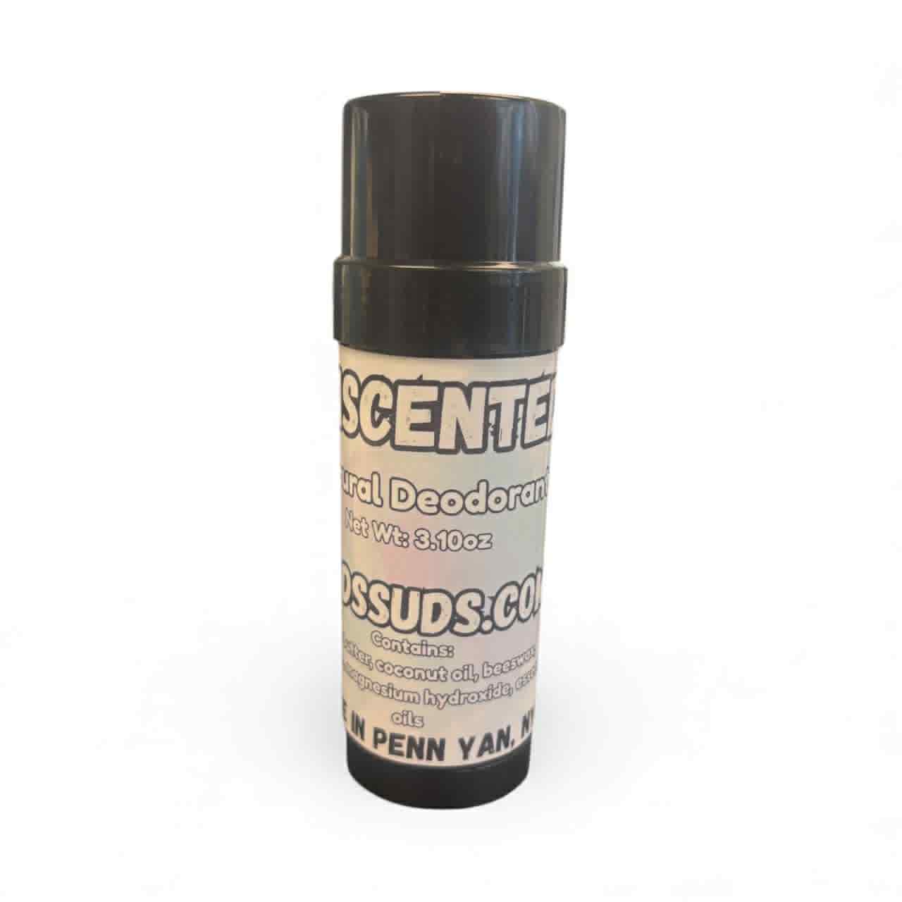 Unscented Natural Deodorant | Aluminum-Free Odor Protection | Sensitive Skin Formula | 3.10oz
