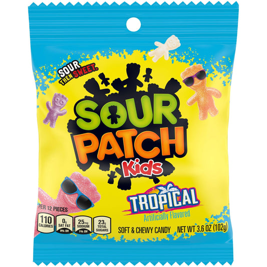 Sour Patch Kids 3.6 Oz Peg Bag Tropical