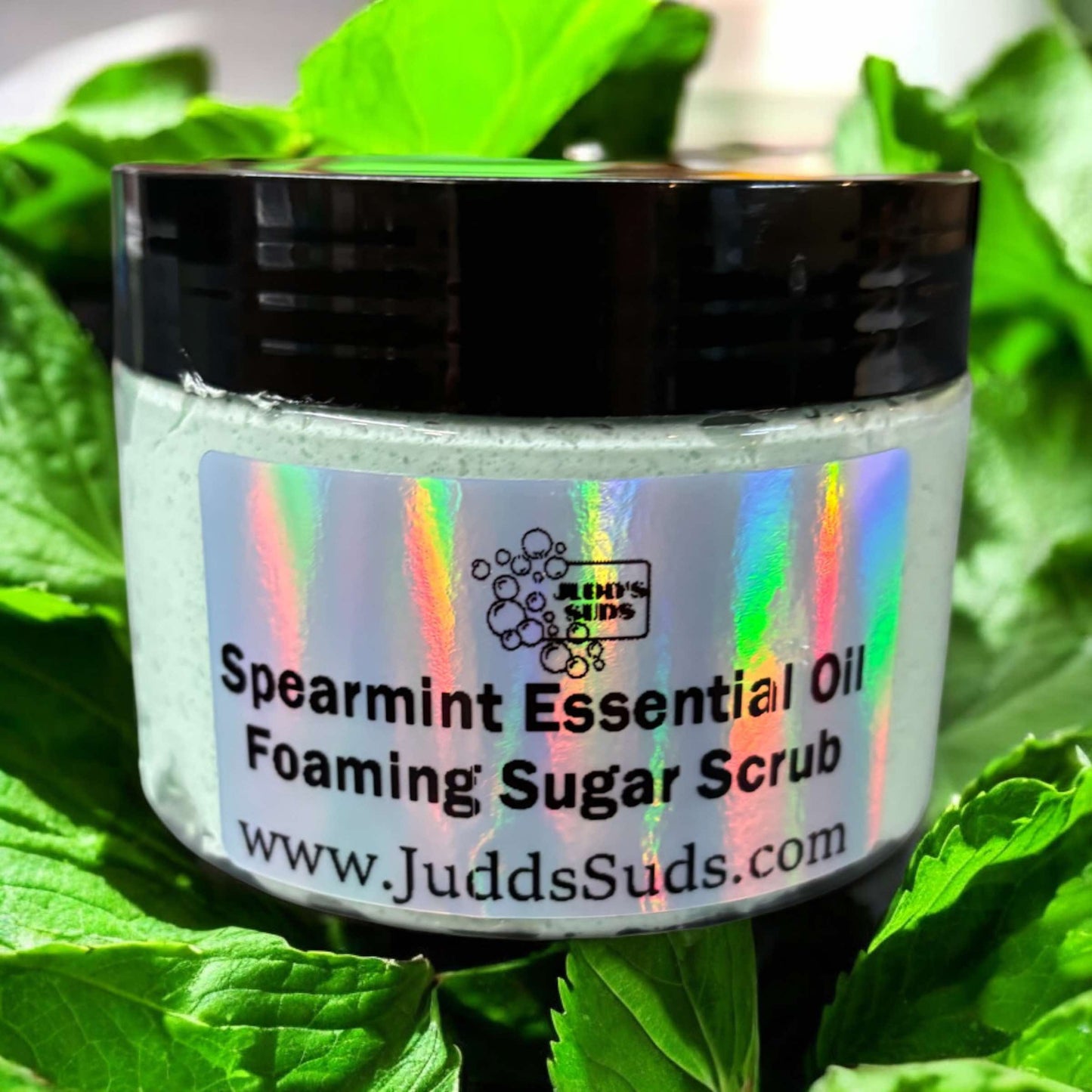 Spearmint Essential Oil, Foaming Sugar Scrub