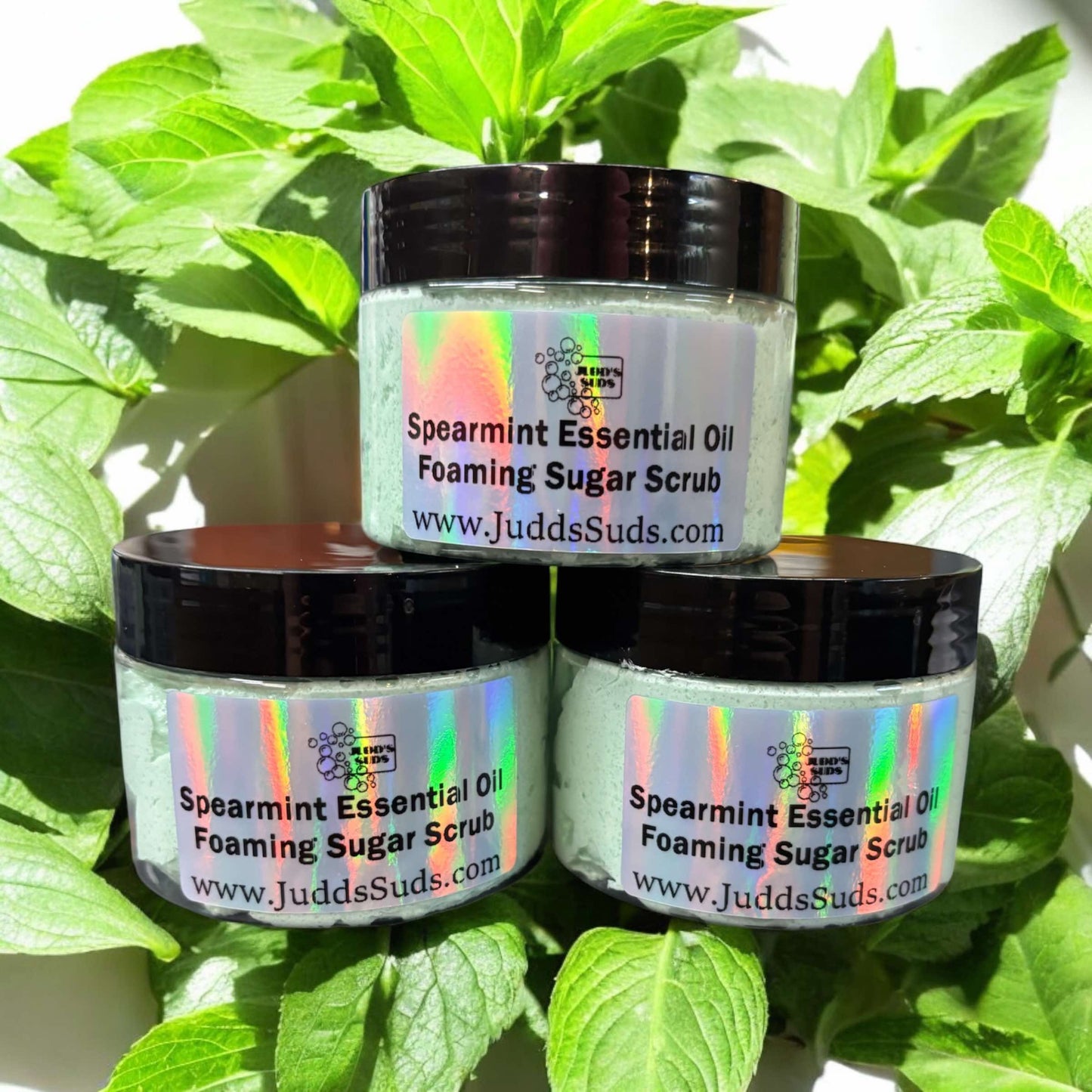 Spearmint Essential Oil, Foaming Sugar Scrub