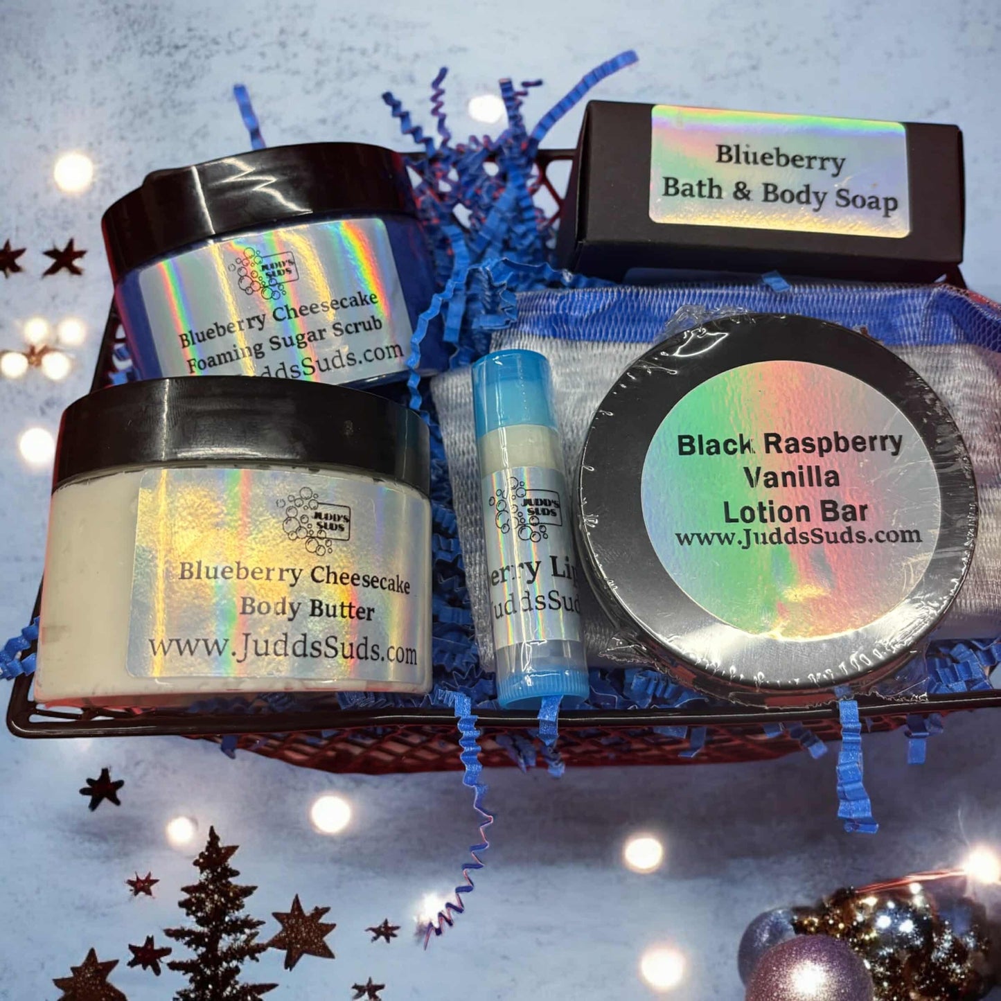 Blueberry Cheesecake scented Bath and Body Gift Basket