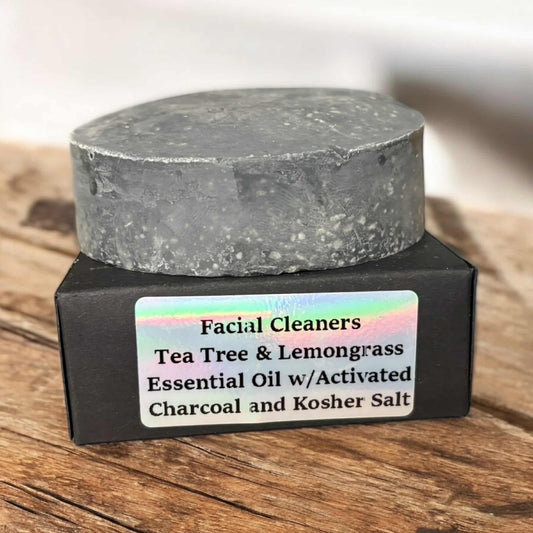 Facial Cleansers, Tea Tree & Lemongrass w/Activated Charcoal and Kosher Salt