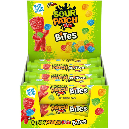 Sour Patch Kids Bites Chewy Candy Tube 1.8 oz 12 ct