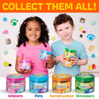 Construction Sensory Mini Play Kit | Cloud Clay Jar for Kids | Building & Digging Fun | Portable Sensory Play