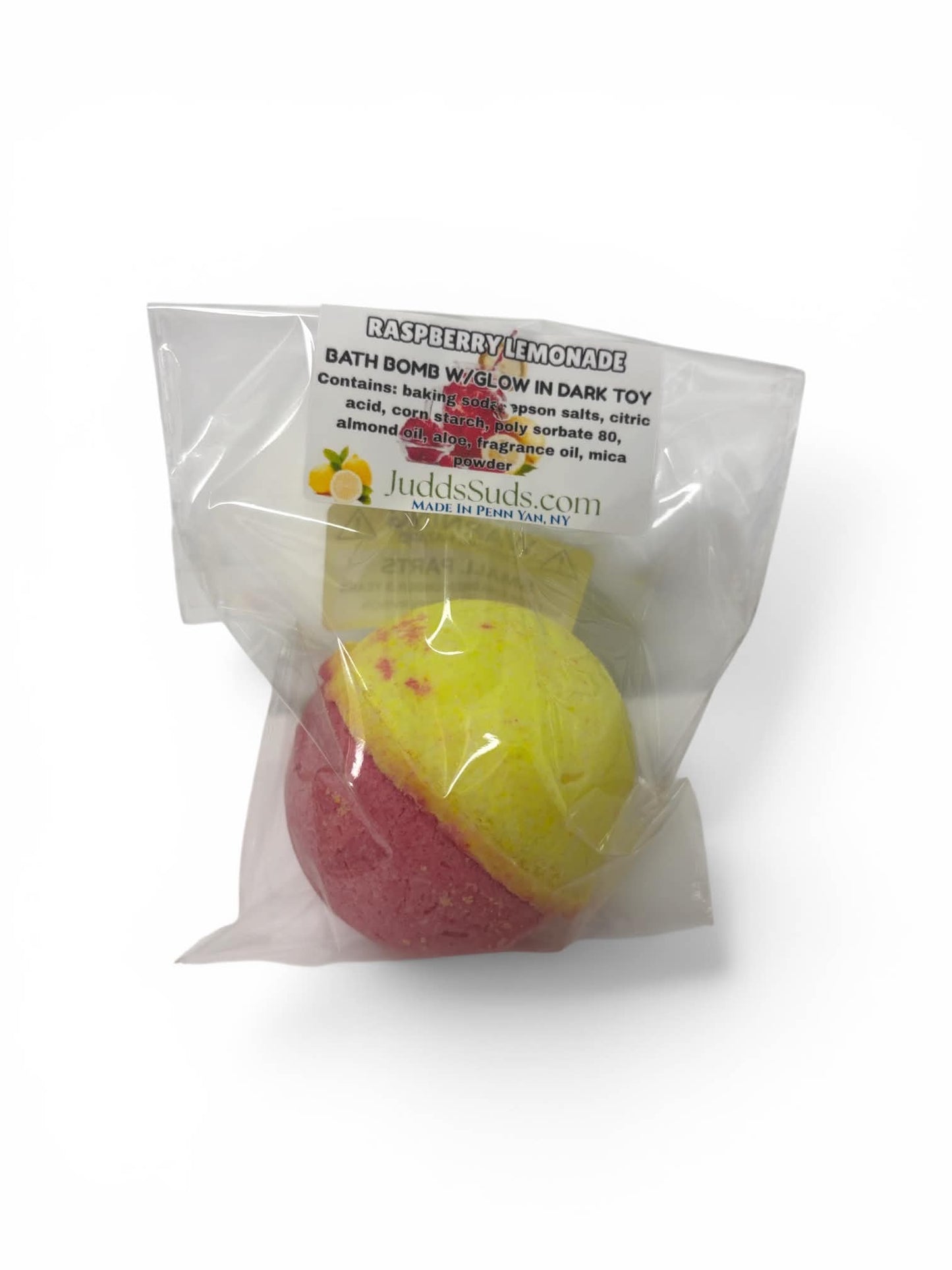 Raspberry Lemonade - Bath Bomb w/Glow in Dark Toy