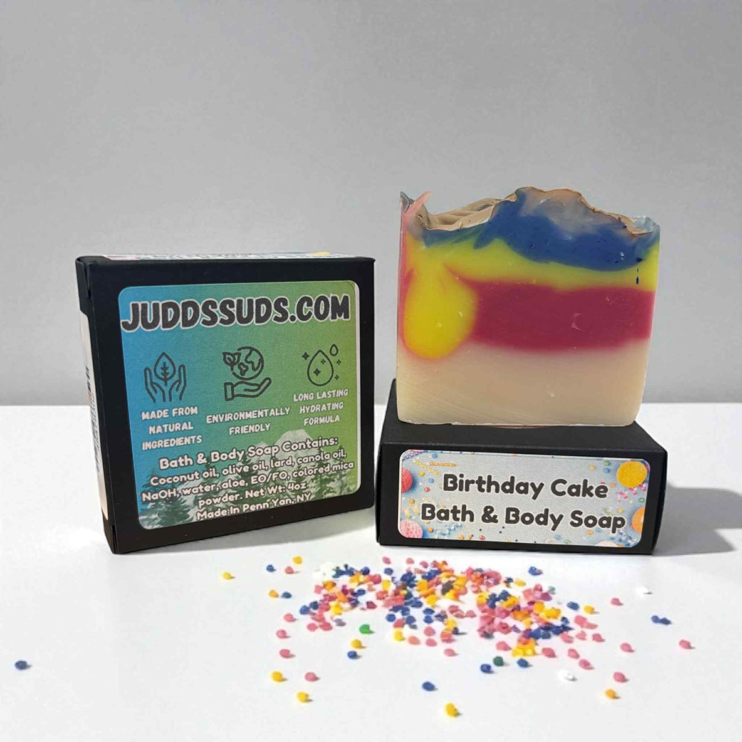 Birthday Cake | Handmade Artesian Soap | 4oz | Baked Cake, Vanilla Frosting
