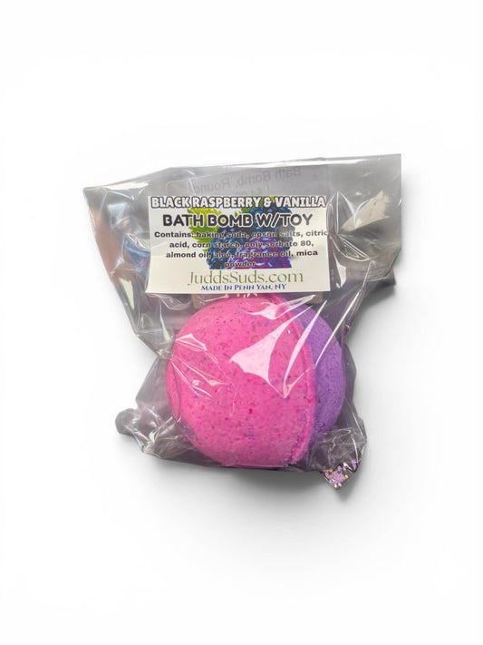 Black Raspberry & Vanilla - Bath Bomb w/Glow in Dark Toy