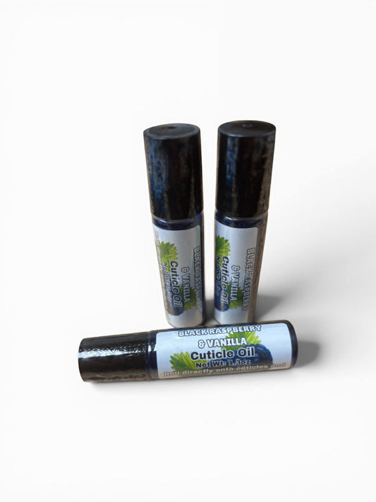 Three small cylindrical containers with black caps on a white background