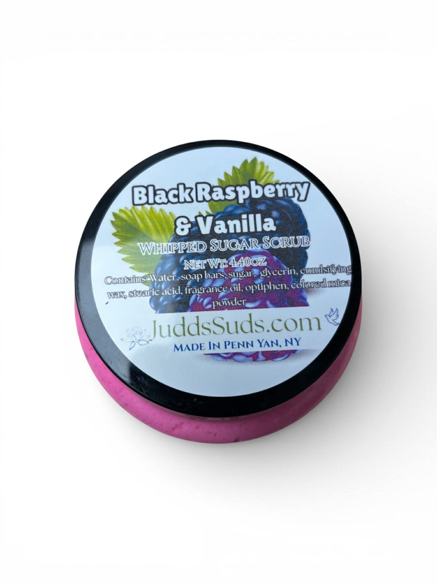 Black Raspberry Vanilla Whipped Sugar Scrub | Exfoliating Body Polish | Sweet Berry & Vanilla Scent | Hydrating Skincare