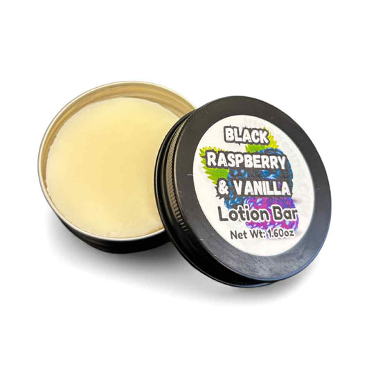 Black Raspberry & Vanilla Lotion Bar | Handmade Berry Body Butter Bar | Long-Lasting Natural Moisture