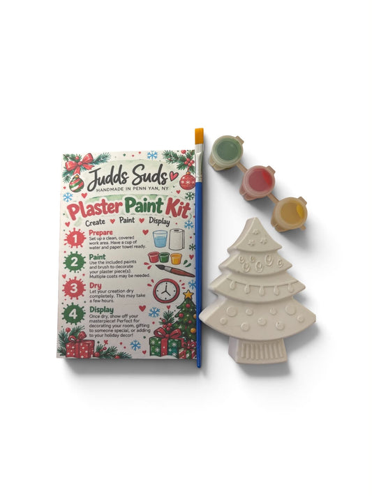 Christmas Tree Plaster Painting Kit for Kids | DIY Holiday Craft Set | Handmade Christmas Paint Your Own Figurine