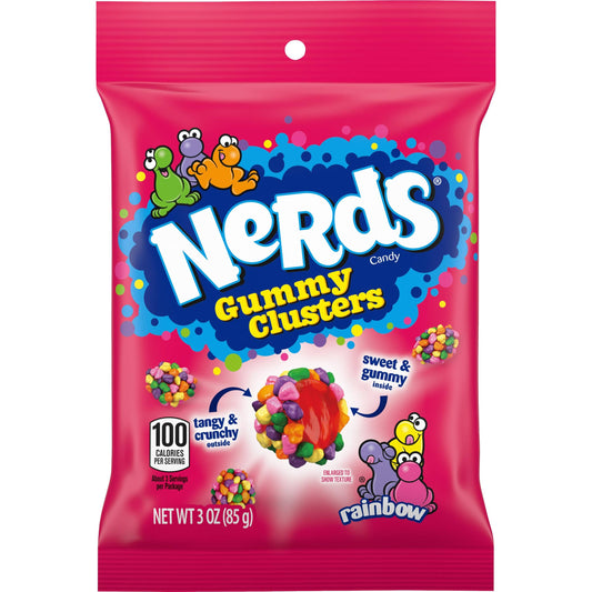 Nerds Gummy Clusters 3 Oz Peg Bag Rainbow