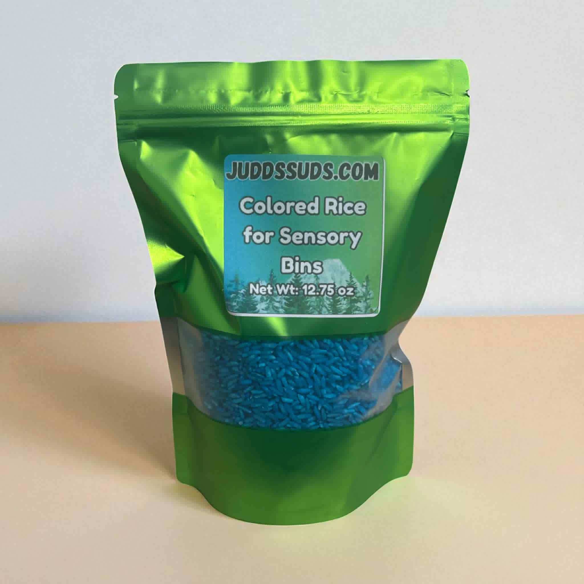 Blue, Colored Rice For Sensory Bins – Judds Suds