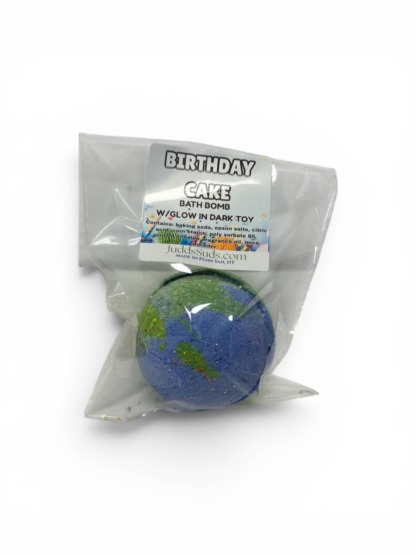 Birthday Cake - Bath Bomb w/Glow in Dark Toy