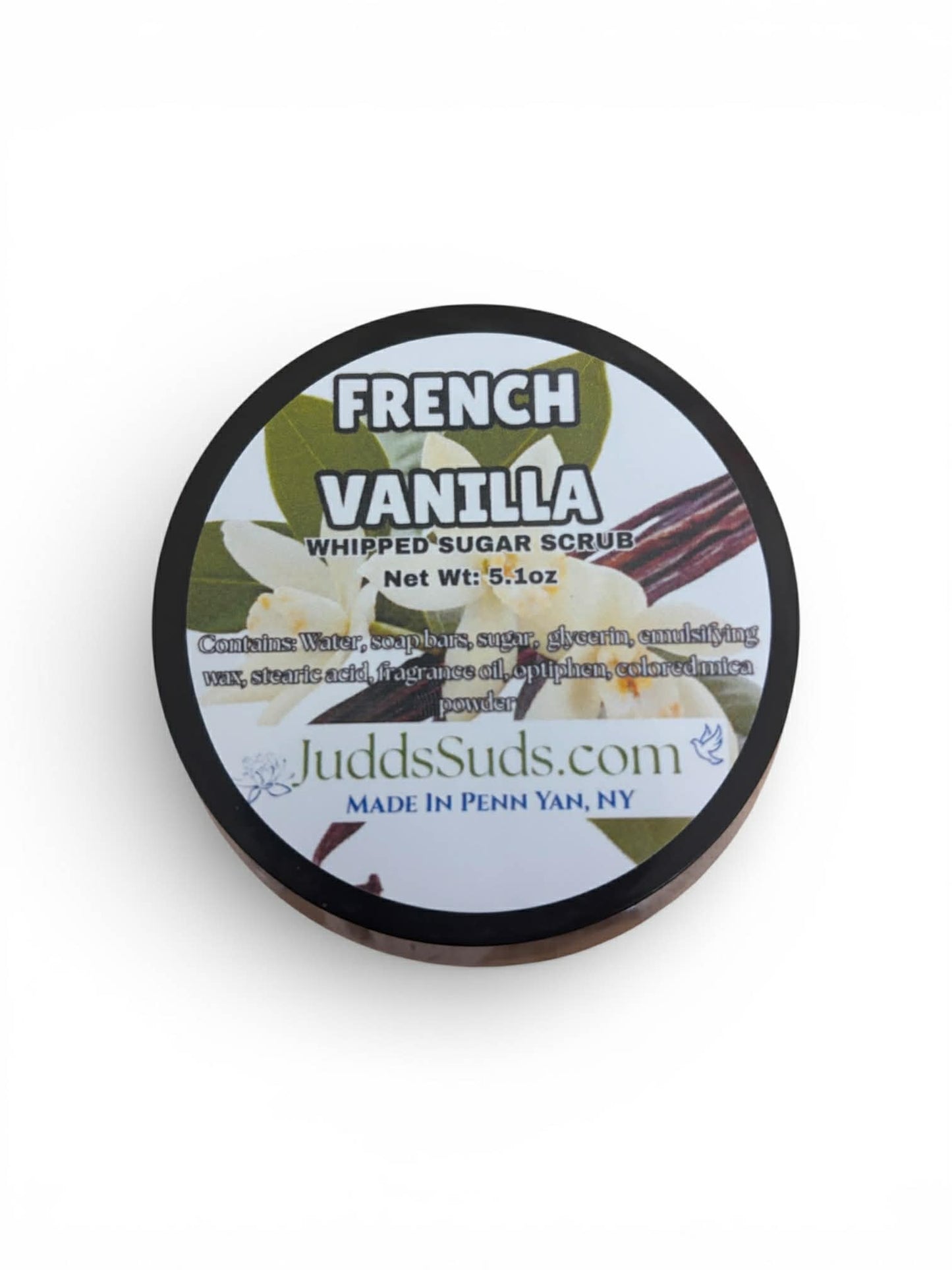 French Vanilla | Whipped Sugar Scrub | 5.6oz | Sweet Vanilla Bean, Creamy Lather & Silky Smooth Skin