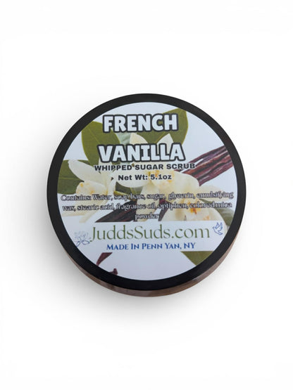 French Vanilla | Whipped Sugar Scrub | 5.6oz | Sweet Vanilla Bean, Creamy Lather & Silky Smooth Skin