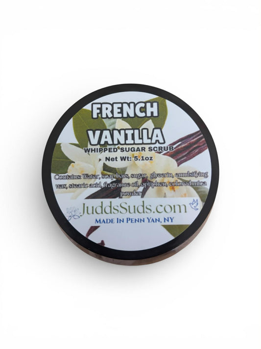 French Vanilla | Whipped Sugar Scrub | 5.6oz | Sweet Vanilla Bean, Creamy Lather & Silky Smooth Skin
