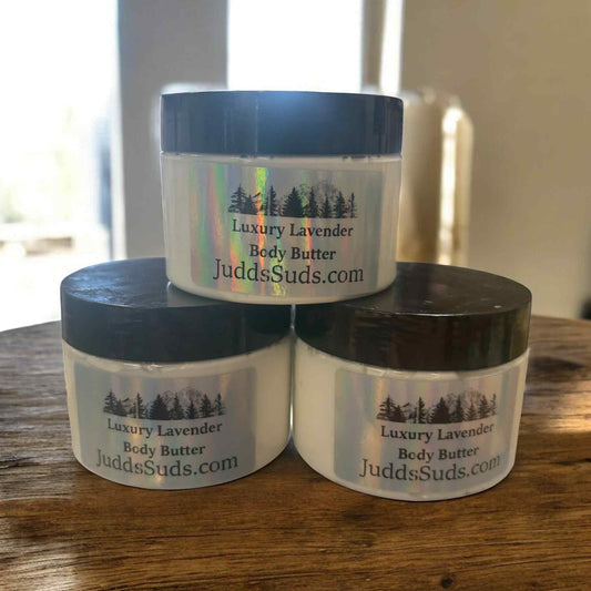 3.50 jar of body butter, scented with luxury lavender fragrance oil