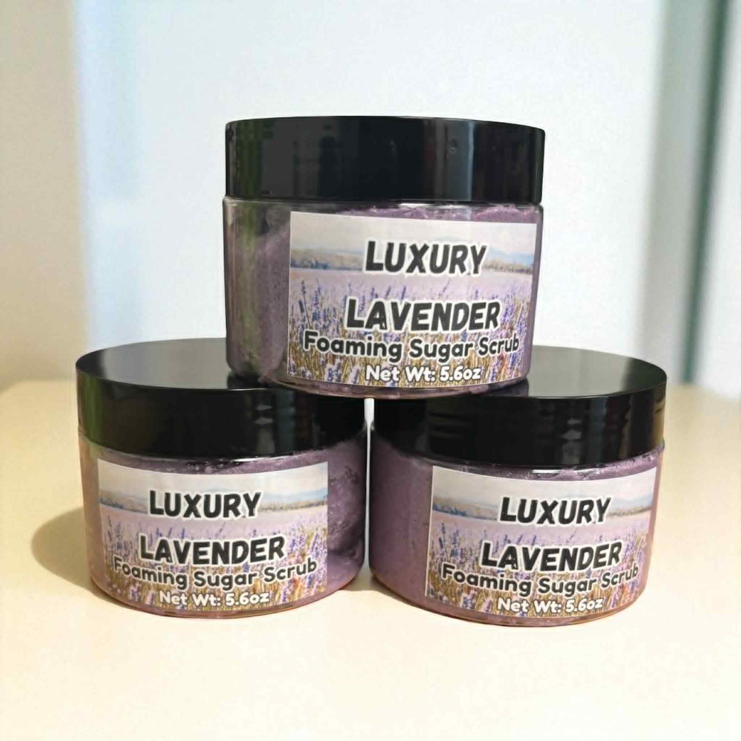 Luxury Lavender | Foaming Sugar Scrub | 5.6oz | Eucalyptus, Citrus, Clary Sage