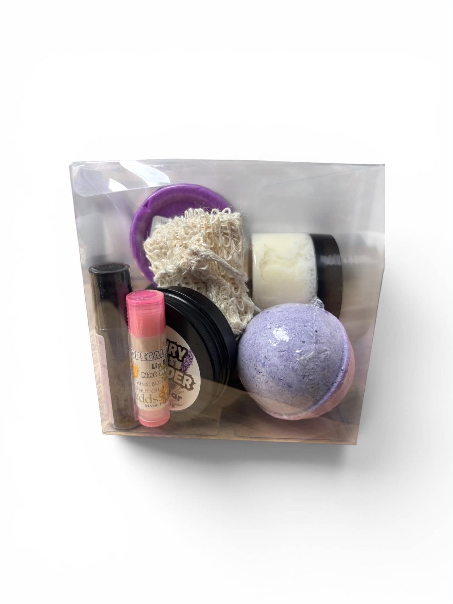 Luxury Lavender Gift Basket | Relaxation Spa Set with Soap, Body Butter, Scrub, Lotion Bar & More