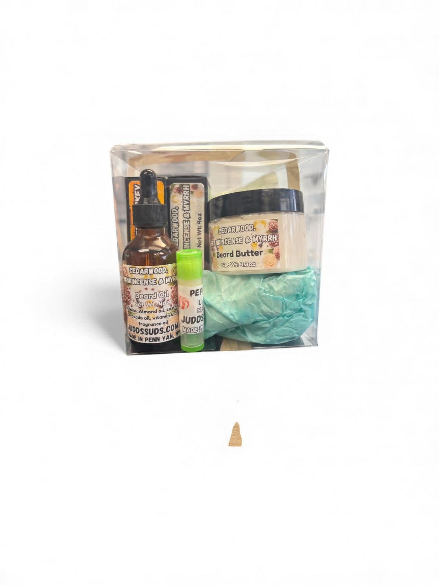 Men’s Gift Basket | Beard Care & Grooming Set | Handmade Soaps, Beard Oil, Beard Butter & Lip Balm | Ready-to-Gift Bundle