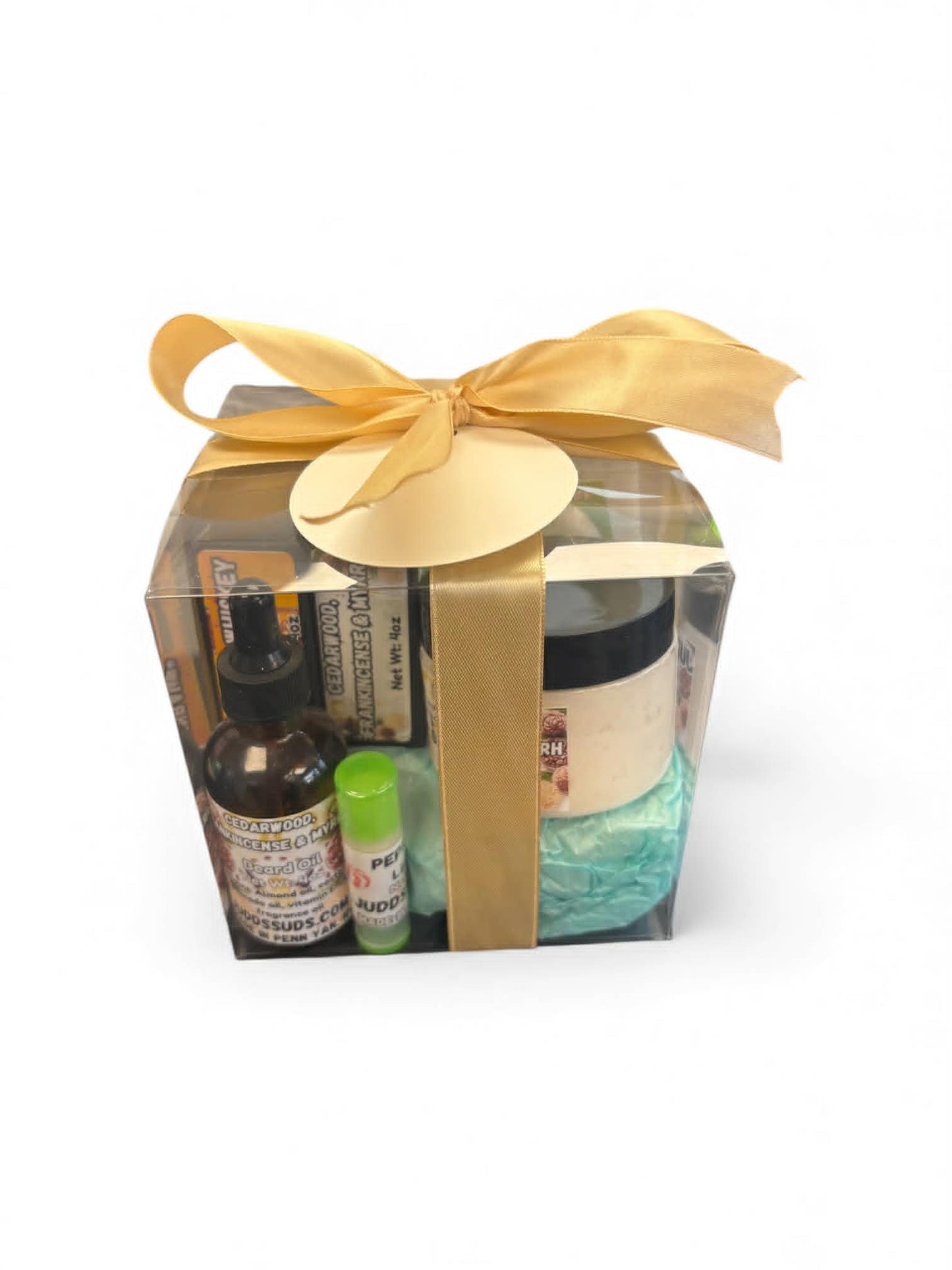 Men’s Gift Basket | Beard Care & Grooming Set | Handmade Soaps, Beard Oil, Beard Butter & Lip Balm | Ready-to-Gift Bundle