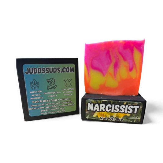 Narcissist Soap | Handmade Artisan Bar | Fruity Floral Scent with Bergamot, Peach & Musk | 4oz