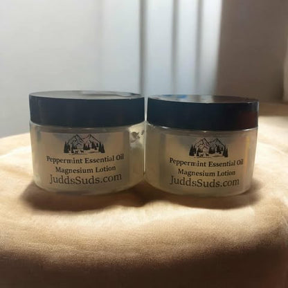 Peppermint Essential Oil Magnesium Lotion | Cooling Relief Cream | Magnesium Chloride | Sore Muscles, Sleep & Relaxation | 4.30oz