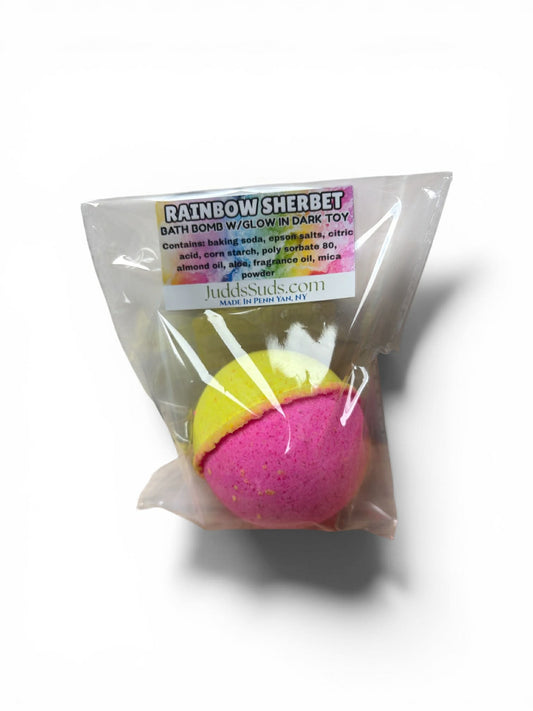 Rainbow Sherbet - Bath Bombs w/Glow in Dark Toys