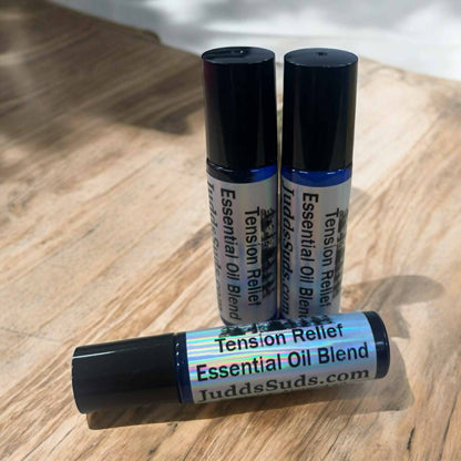 Tension Relief Essential Oil Roller | Headache & Stress Support | Peppermint, Eucalyptus & Lavender | Aromatherapy