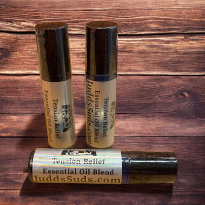 Tension Relief Essential Oil Roller | Headache & Stress Support | Peppermint, Eucalyptus & Lavender | Aromatherapy