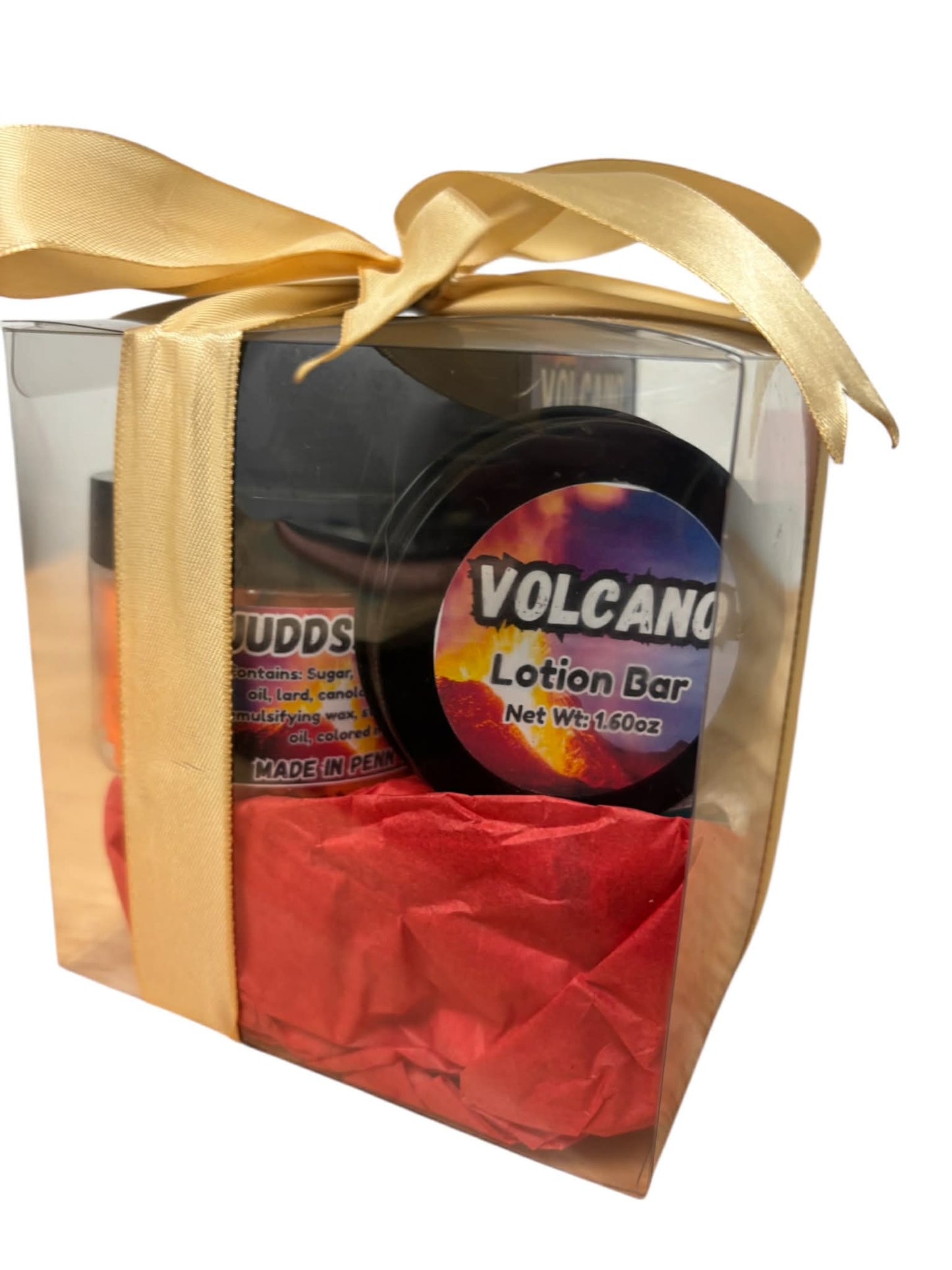 Volcano Gift Basket | Luxe Bath & Body Set | Citrus + Tropical Scent | Handmade Self-Care Gift | Perfect for Christmas & Special Occasions