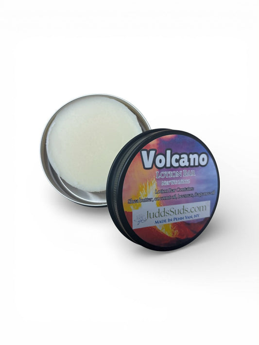 Volcano Solid Lotion Bar | Bright Citrus & Sugar Notes | Deep Hydration Moisturizing Body Butter Bar